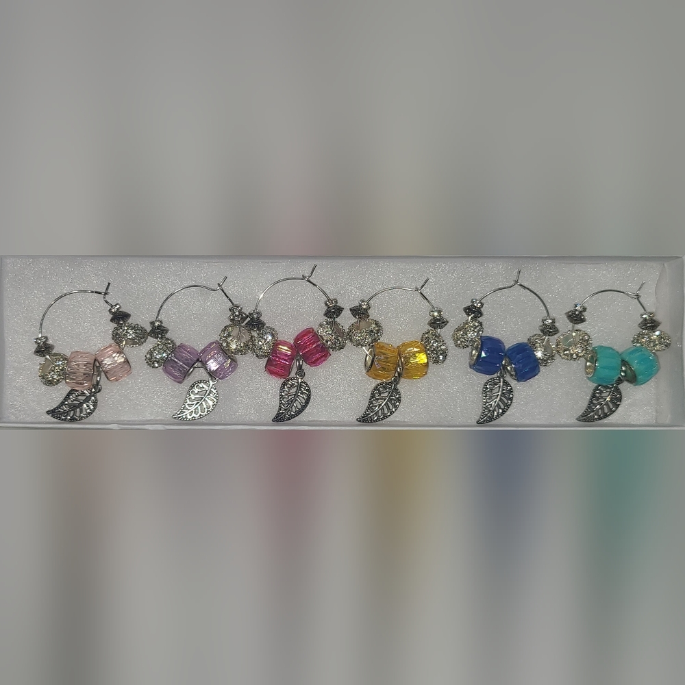 Wine tea charms. Pride. Rainbow. K